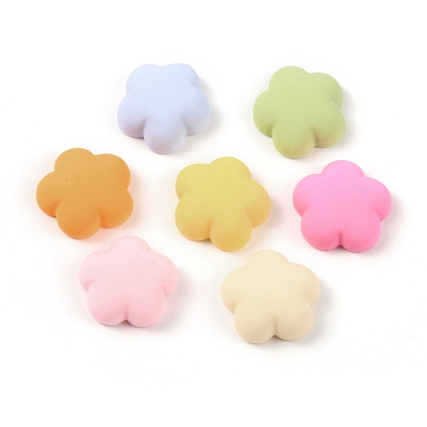 

PandaHall Resin Cabochons, Flower, Mixed Color, 17.5x19x7.5mm Resin Flower Multicolor