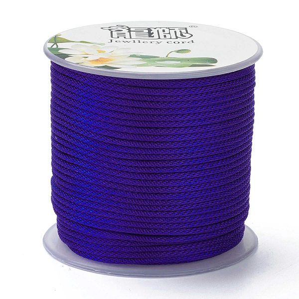 

PandaHall Polyester Braided Cords, for Jewelry Making Beading Crafting, Blue, 1.5mm, about 21.87 yards(20m)/roll Polyester Blue
