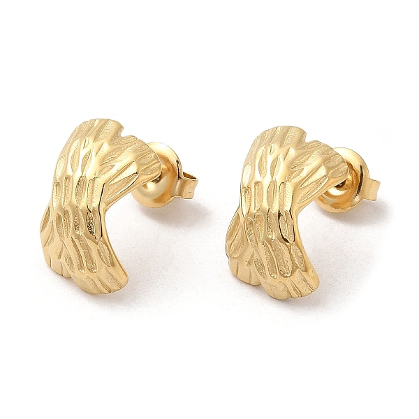 

PandaHall Ion Plating(IP) 304 Stainless Steel Stud Earrings, Criss Cross, Real 14K Gold Plated, 15.5x10mm 304 Stainless Steel Cross