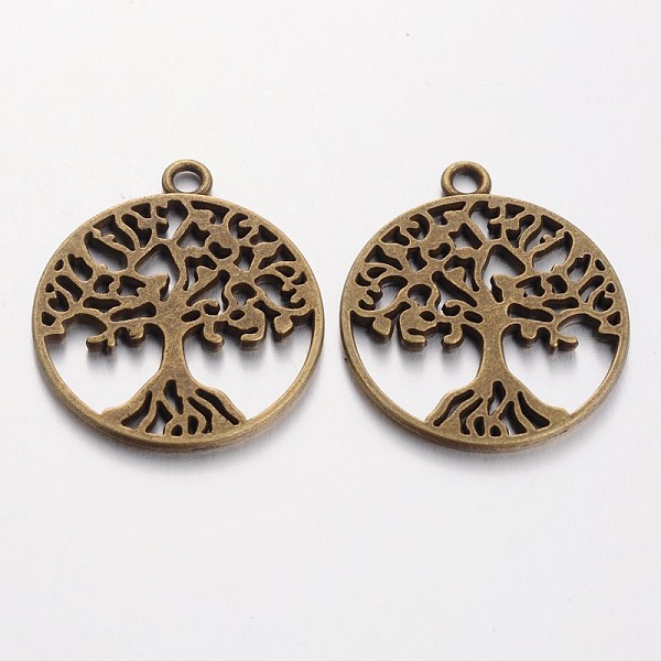 

PandaHall Tibetan Style Alloy Pendants, Tree of Life, Cadmium Free & Nickel Free & Lead Free, Antique Bronze, 29x25x1.5mm, Hole: 2mm Alloy...