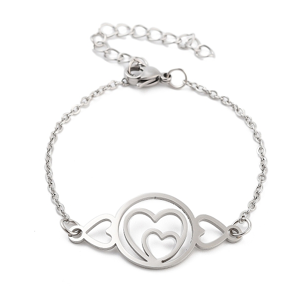 Non-Tarnish Stainless Steel Cable Chain Link Bracelets for Women Men
