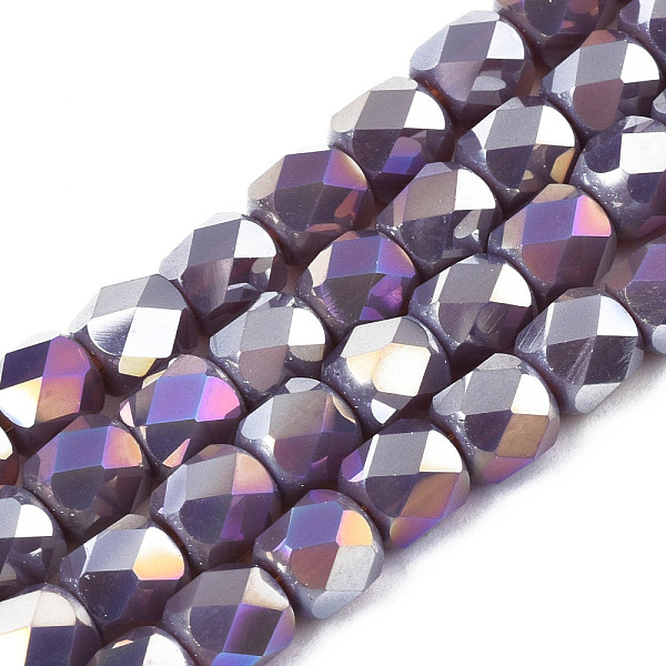 

PandaHall Electroplate Glass Beads Strands, AB Color Plated, Faceted, Column, Rosy Brown, 5.5x5mm, Hole: 1.2mm, about 99pcs/strand, 21.85...