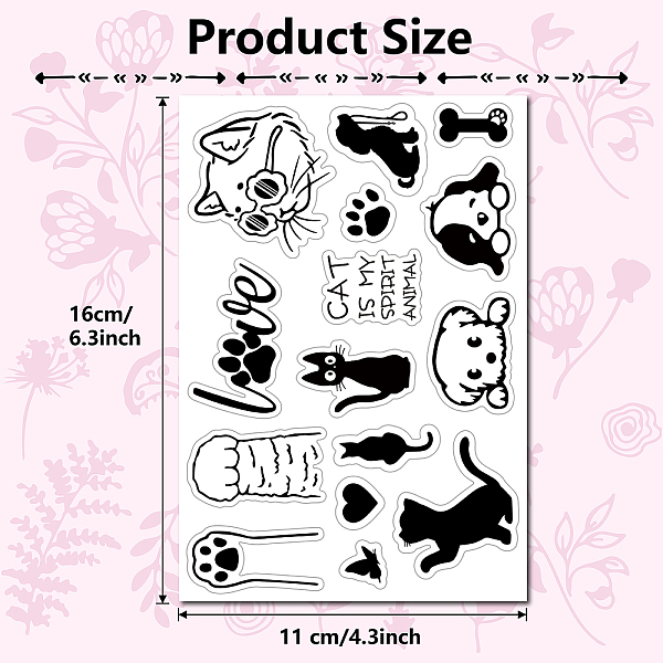

PandaHall Custom PVC Plastic Clear Stamps, for DIY Scrapbooking, Photo Album Decorative, Cards Making, Stamp Sheets, Film Frame, Animal...