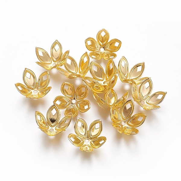 

PandaHall Iron Beads Caps, Flower, Golden, 16x18x9.5mm, Hole: 1.6mm Iron