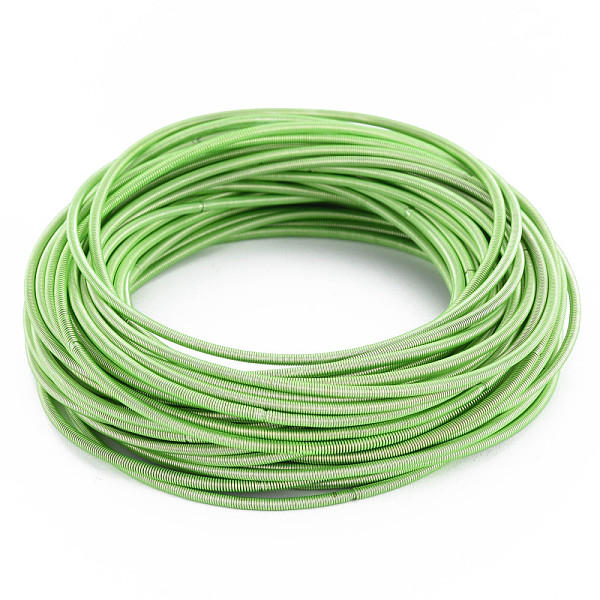 

PandaHall Spring Bracelets, Minimalist Bracelets, Steel French Wire Gimp Wire, for Stackable Wearing, Pale Green, 12 Gauge, 1.6~1.9mm, Inner...