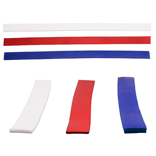

PandaHall Silicone Rolling Strip Set for Independence Day, Mixed Color, 460~470x25x2~5.5mm, 6pcs/bag Silicone Flat Multicolor