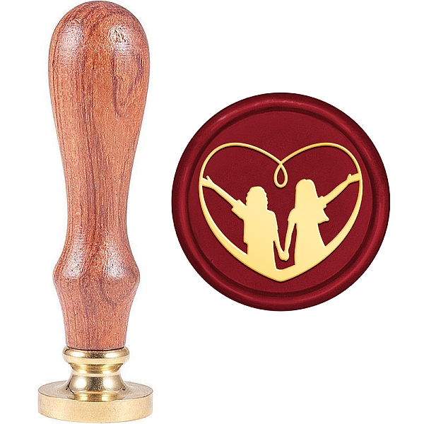 

PandaHall Brass Wax Seal Stamp with Handle, for DIY Scrapbooking, Heart Pattern, 89x30mm Brass Heart