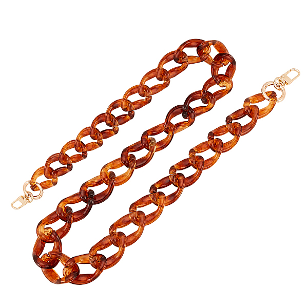 

PandaHall WADORN Purse Acrylic Chain Strap, 34.5 Inch Resin Bag Chain Handbag Chain Replacement Shoulder Bag Strap Clutch Bag Handle Women..., Red