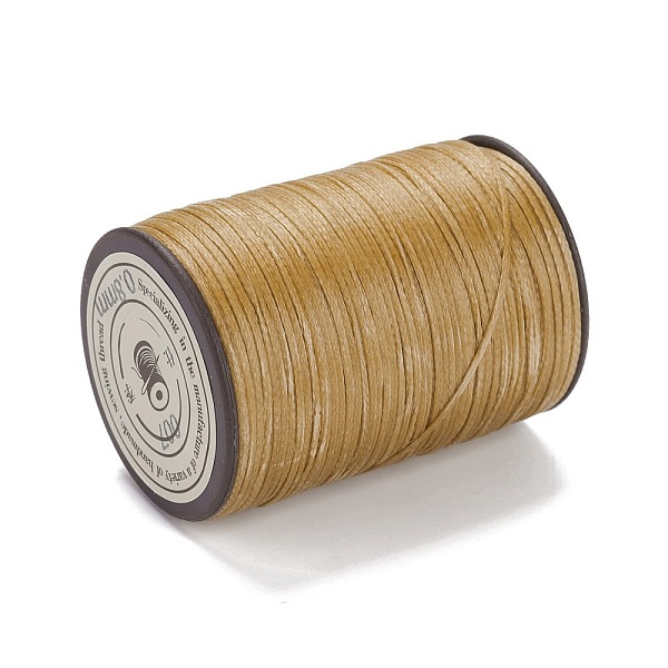 

PandaHall Flat Waxed Polyester Thread String, Micro Macrame Cord, for Leather Sewing Stitching, BurlyWood, 0.8~0.9x0.3mm, about 109.36 Yards..., Orange