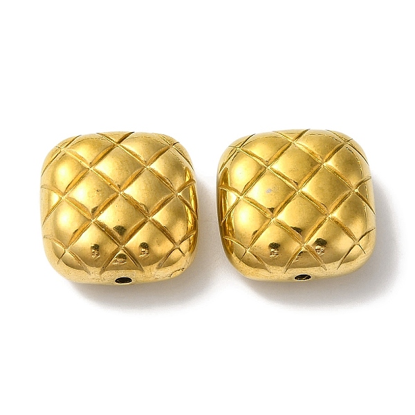 

PandaHall 304 Stainless Steel Beads, Square, Golden, 14x14x8mm, Hole: 1.2mm 304 Stainless Steel Square