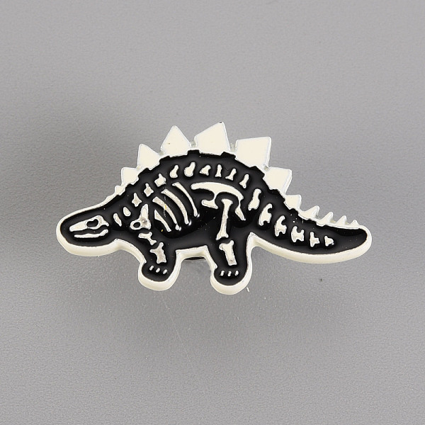 

PandaHall Spray Painted Alloy Brooches, Enamel Pin, with Brass Butterfly Clutches, Dinosaur, Cadmium Free & Lead Free, Platinum, Black...