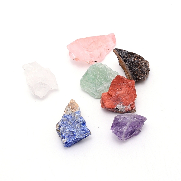 

PandaHall Natural Crystal Cabochons, No Hole/Undrilled, Rough Raw Stone, Nuggets, Mixed Color, 30~44x20~25x18.5~23mm, 7pcs/bag Mixed Stone..., Multicolor