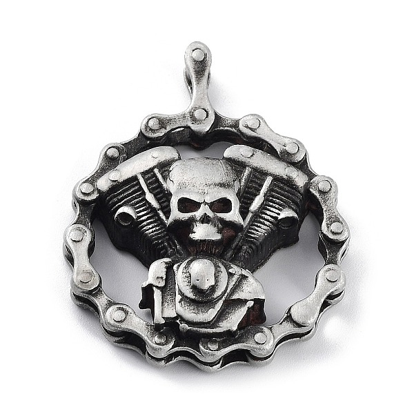 

PandaHall Tibetan Style Alloy Pendnat, Frosted, Skull, Antique Silver, 49.5x40x12mm, Hole: 5.5x4mm Alloy Skull