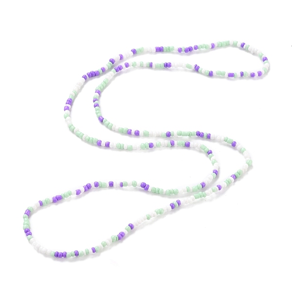 

PandaHall Waist Beads, Glass Seed Beads Stretch Body Chain, Fashion Bikini Jewelry for Women, Plum, 31-1/2~32-1/4 inch(80~82cm) Glass Purple