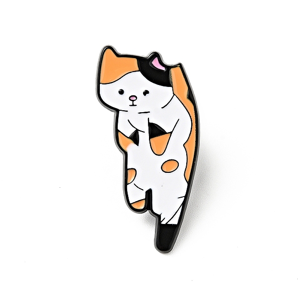 

PandaHall Cartoon Cat Enamel Pin, Light Gold Plated Alloy Badge for Backpack Clothes, Orange, 28x15x1.3mm Alloy+Enamel Orange