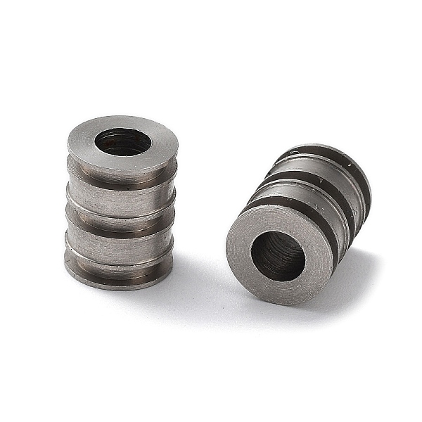 

PandaHall 303 Stainless Steel European Beads, Large Hole Beads, Grooved Column, Stainless Steel Color, 8x10mm, Hole: 4mm 303 Stainless Steel...