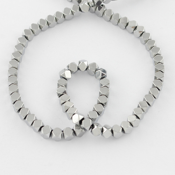 

PandaHall Non-magnetic Synthetic Hematite Beads Strands, Faceted, Grade A, Round, Silver Plated, 4x4mm, Hole: 1mm Non-magnetic Hematite...