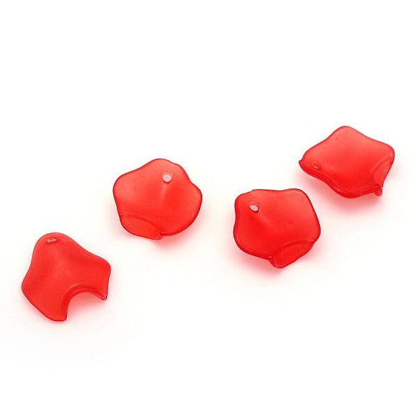 

PandaHall Transparent Acrylic Charms, Frosted, Leaf, Crimson, 14.5x14x1mm, Hole: 1.5mm, about 2083pcs/500g Acrylic Leaf Pink