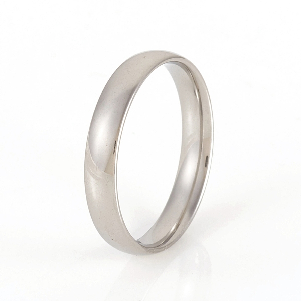 

PandaHall 201 Stainless Steel Plain Band Rings, Stainless Steel Color, Size 9, Inner Diameter: 19mm, 4mm 201 Stainless Steel
