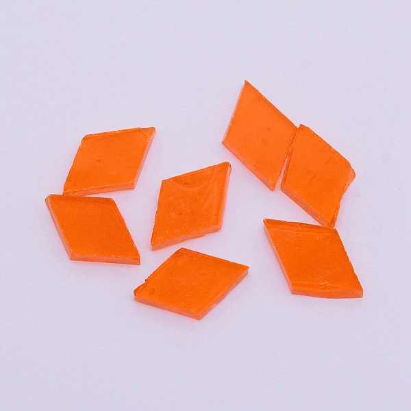 

PandaHall Glass Cabochons, Mosaic Tiles, for Home Decoration or DIY Crafts, Rhombus, Orange, 19x12x3mm, about 400pcs/bag Glass Rhombus...