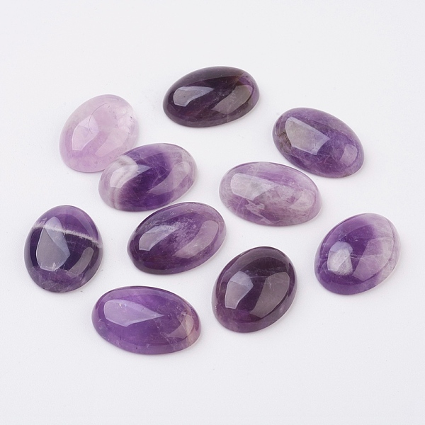 

PandaHall Natural Amethyst Flat Back Cabochons, Oval, 25x18x7~7.5mm Amethyst Oval