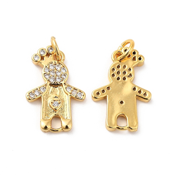 

PandaHall Rack Plating Brass Micro Pave Cubic Zirconia European Dangle Charms, Long-Lasting Plated, Lead Free & Cadmium Free, Human, Real..., Clear