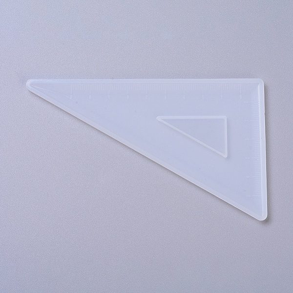

PandaHall DIY Triangle Ruler Silicone Molds, Resin Casting Molds, For UV Resin, Epoxy Resin Jewelry Making, White, 125x75x4mm Silicone...