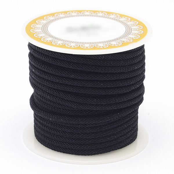 

PandaHall Nylon Threads, Black, 4mm, about 5.46 yards(5m)/roll Nylon Black