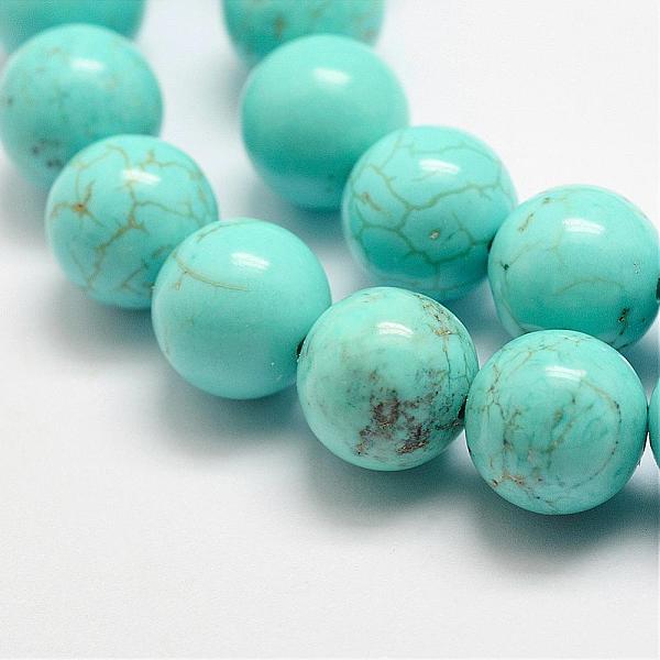 

PandaHall Natural Magnesite Beads Strands, Dyed & Heated, Round, 6mm, Hole: 1mm, about 62pcs/strand, 15.3 inch(39cm) Magnesite Round