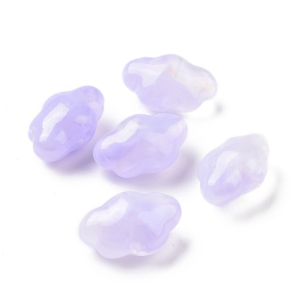 

PandaHall Opaque Acrylic Beads, Glitter Beads, Cloud, Lilac, 16.5x26x13mm, Hole: 2mm Acrylic Cloud Purple