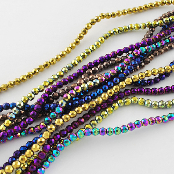 

PandaHall Non-magnetic Synthetic Hematite Beads Strands, Grade A, Faceted, Round, Mixed Color, 8x8mm, Hole: 1mm Non-magnetic Hematite Round..., Multicolor