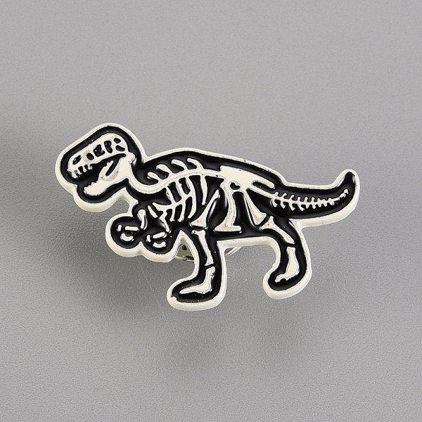 

PandaHall Spray Painted Alloy Brooches, Enamel Pin, with Brass Butterfly Clutches, Dinosaur, Cadmium Free & Lead Free, Platinum, Black...