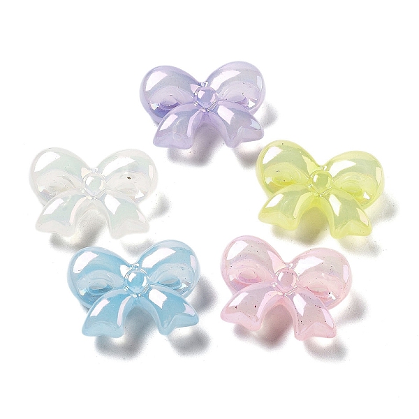 

PandaHall Opaque UV Plating Acrylic Beads, Iridescent, Bowknot, Mixed Color, 24x31.5x9.5mm, Hole: 2.7mm Acrylic Bowknot Multicolor
