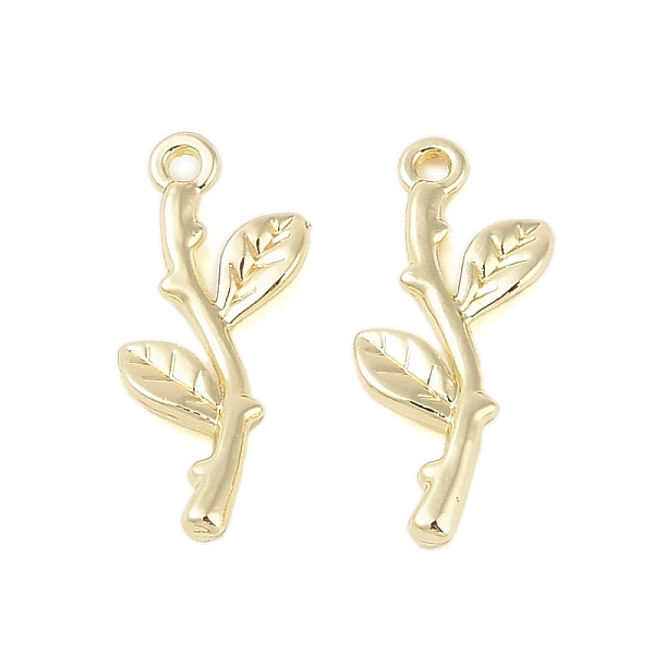 

PandaHall Rack Plating Alloy Pendants, Leaf, Golden, 22.5x11x2.5mm, Hole: 1.5mm Alloy Leaf