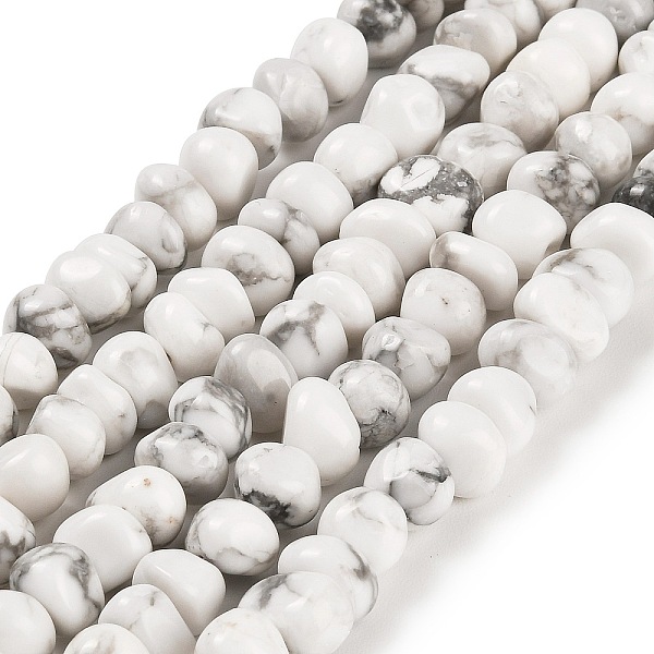 

PandaHall Natural Howlite Beads Strands, Nuggets, Tumbled Stone, 4~9x8~11.5x7~10mm, Hole: 1mm, about 54~58pcs/strand, 15.12~15.35 inch...