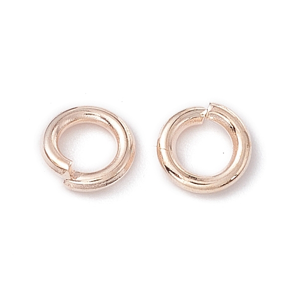

PandaHall Brass Jump Rings, Open Jump Rings, Rose Gold, 10x1mm, about 8mm inner diameter, about 2600pcs/500g Brass Ring