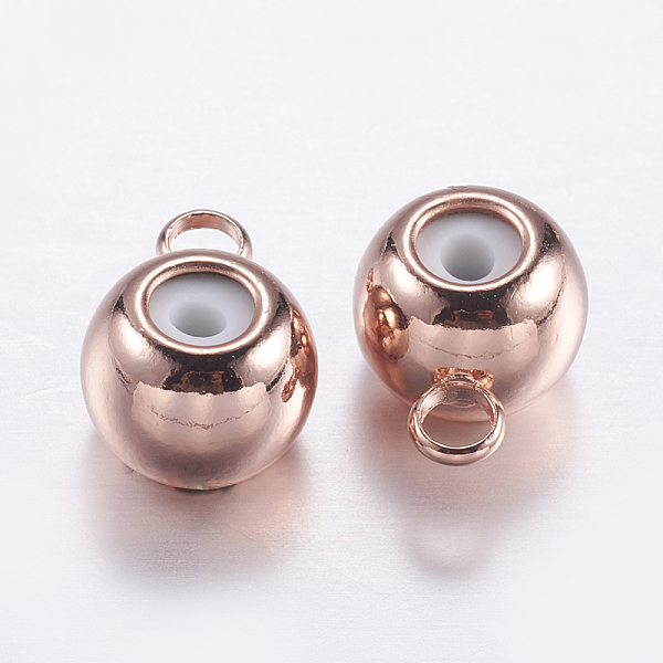 

PandaHall Brass Tube Bails, Loop Bails, with Rubber, Barrel, Rose Gold, 7x5x3.5mm, Hole: 0.7mm, Inner Diameter: 1.5mm Brass Barrel