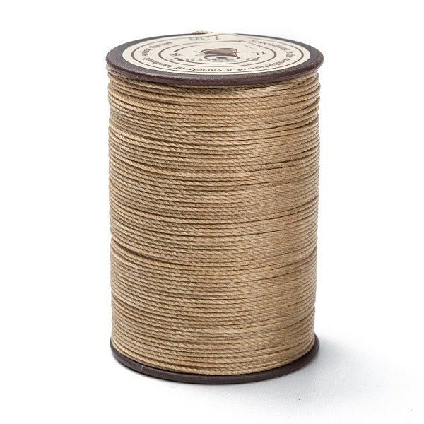 

PandaHall Round Waxed Polyester Thread String, Micro Macrame Cord, Twisted Cord, for Leather Sewing Stitching, Tan, 0.55mm, about 131.23..., Orange