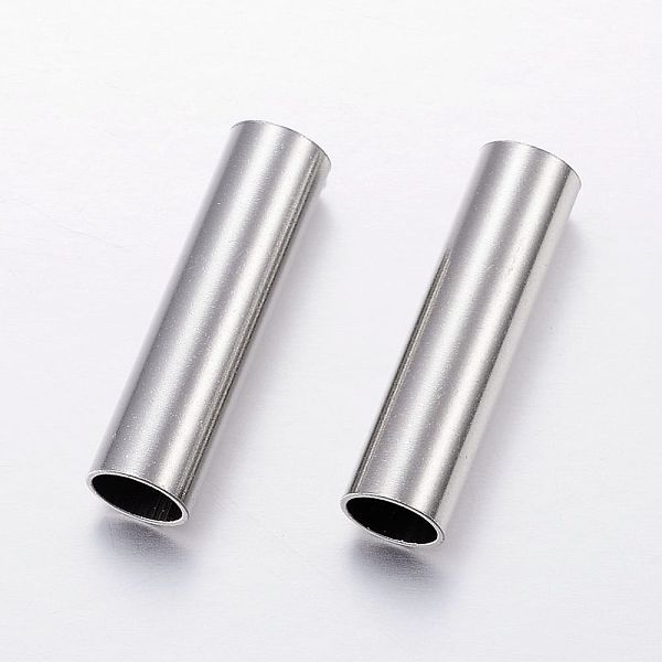

PandaHall 304 Stainless Steel Tube Beads, Stainless Steel Color, 30x8mm, Hole: 7mm 304 Stainless Steel Tube
