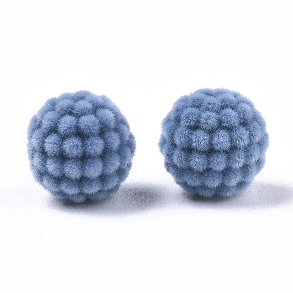 

PandaHall Flocky Acrylic Beads, Berry Beads, Waxberry, Cornflower Blue, 14mm, Hole: 1.5mm Acrylic Fruit Blue