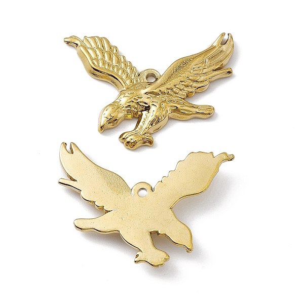 

PandaHall Vacuum Plating 304 Stainless Steel Pendants, Eagle Charms, Golden, 27x35x4mm, Hole: 1.6mm 304 Stainless Steel Other Animal
