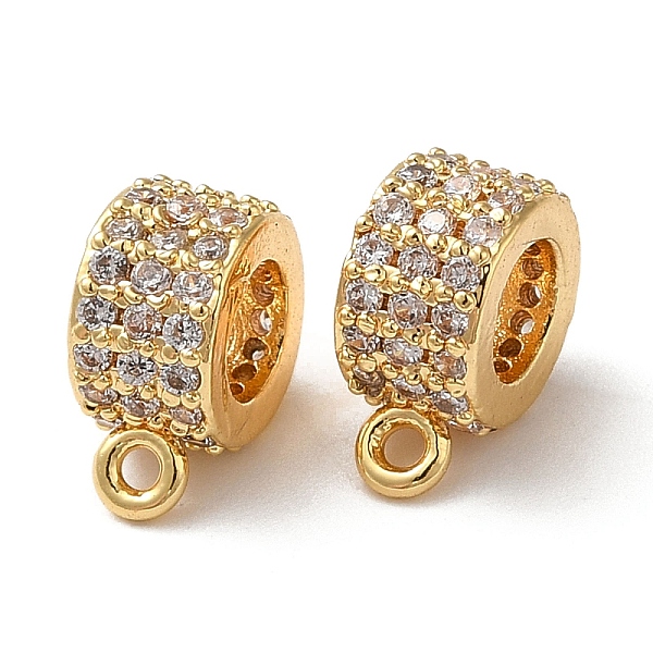 

PandaHall Brass Micro Pave Cubic Zirconia Tube Bails, Loop Bails, Column, Real 18K Gold Plated, 10x8x4.5mm, Hole: 1mm, Inner Diameter: 4mm..., Clear