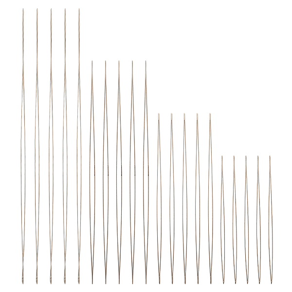 

PandaHall Craftdady Stainless Steel Big Eye Beading Needles, Stainless Steel Color, 57~125x0.3mm, 8pcs/set Stainless Steel