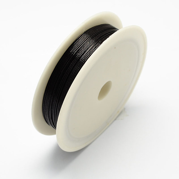 

PandaHall Round Iron Wire, Black, 28 Gauge, 0.3mm, about 65.61 Feet(20m)/roll, 10 rolls/set Iron Round Black