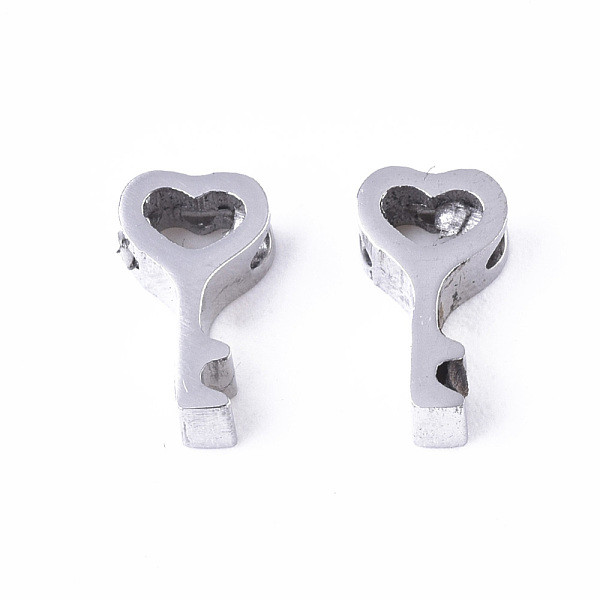 

PandaHall 304 Stainless Steel Charms, Heart Key, Stainless Steel Color, 8x4.5x3mm, Hole: 1.8mm 304 Stainless Steel Key