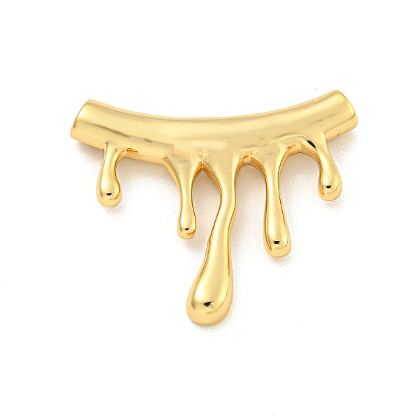 

PandaHall Brass Beads, Flow Bend, Real 18K Gold Plated, 28x33.5x5mm, Hole: 3mm Brass Tube