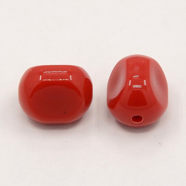 

PandaHall Solid Acrylic Beads, Red, 16x13x12mm, Hole: 2mm, about 300pcs/500g Acrylic Others Red