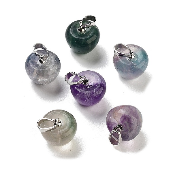Natural  Fluorite Teacher Apple Charms