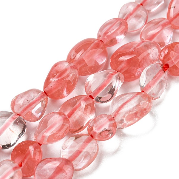 

PandaHall Cherry Quartz Glass Beads Strands, Nuggets, Tumbled Stone, 3~11x4~8x3~6mm, Hole: 0.9mm, about 56pcs/strand, 15.94''~15.75''...