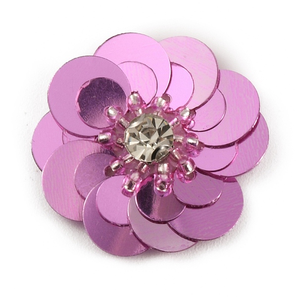 Appliques de perles en pvc en forme de fleur